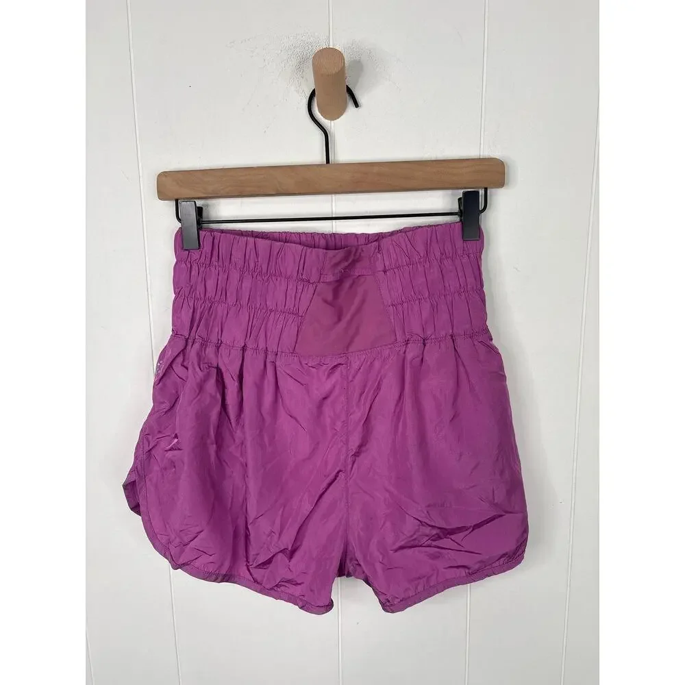 Free People Movement Way Home Shorts Medium Fuschia Magenta Purple Pink